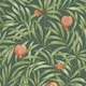 image 1 of Belgravia Pomegranate Wallpaper - Green/Orange - 10m x 53cm Green