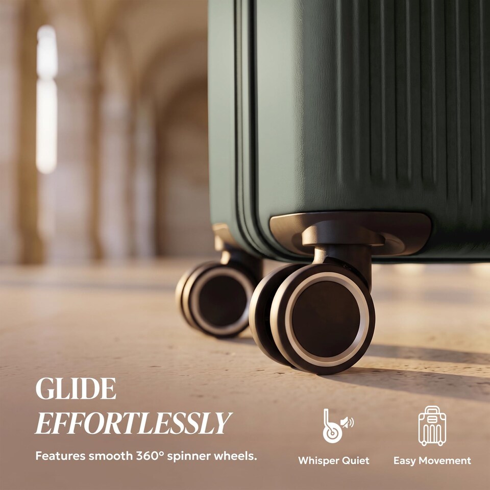 image 1 of Lugg Vacay Hard Shell Cabin Suitcase ABS 360 Spinner Wheels Water Resistant (45x33x20cm)
