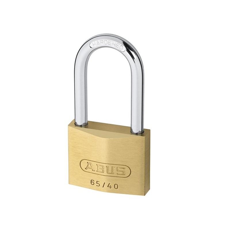Abus Mechanical 65 Series Brass Padlock Multi Multi Colour 40mm Long Shackle 40mm Carded 1