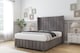 image 3 of Sloomy Melbourne Slate Naples Divan Bed Base 2 Drawers Foot-End With 54 Inch Wingback Headboard & 12 Inch Matching Footboard | Grey | Slate | King | 1