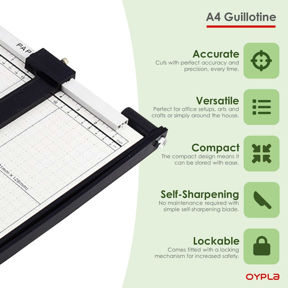 image 1 of Professional Grade A4 Guillotine - Grey