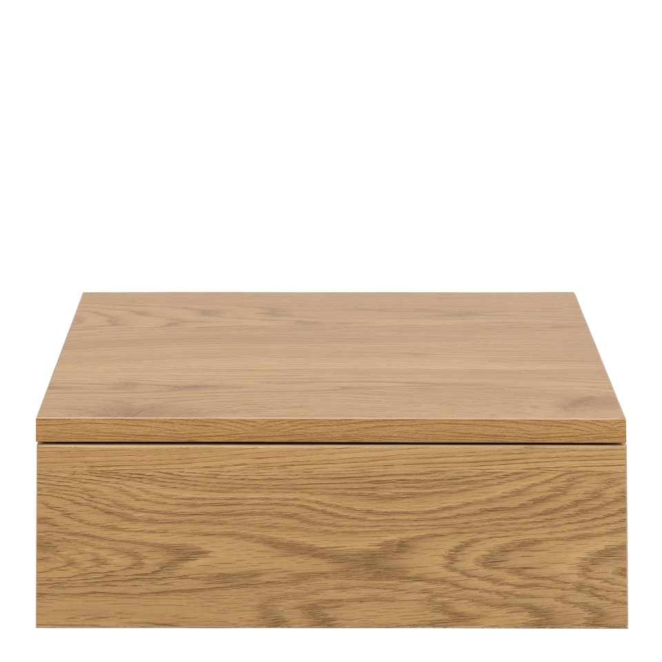image 1 of Avignon Square Bedside Table with 1 Drawer in Oak