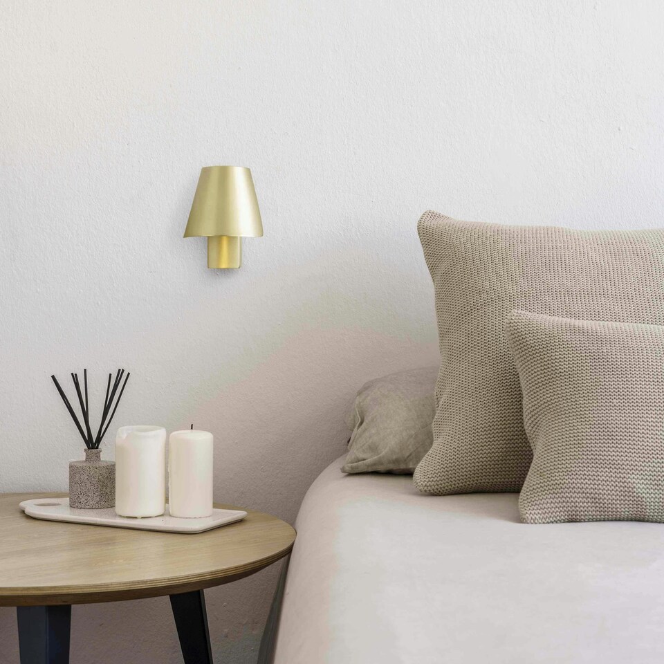 image 1 of Le Petit Satin Gold Wall Lamp