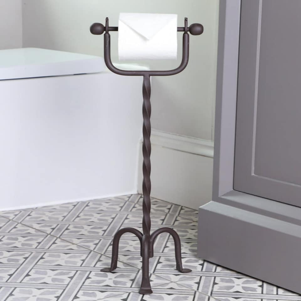 image 1 of Period Style Iron Toilet Roll Holder