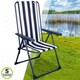 image 3 of Folding Chair Aktive Striped White Navy Blue 46 x 101 x 59 cm (4 Units) N/A