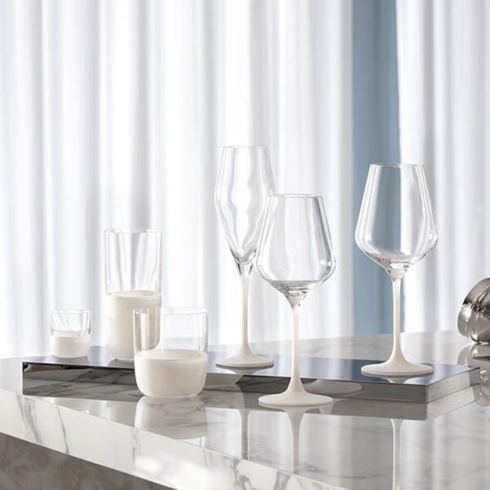 image 1 of Villeroy & Boch Manufacture Rock Blanc Set of 4 Old Fashioned Tumblers