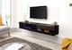 image 2 of Galicia Wall TV Unit with LED | Black | Black