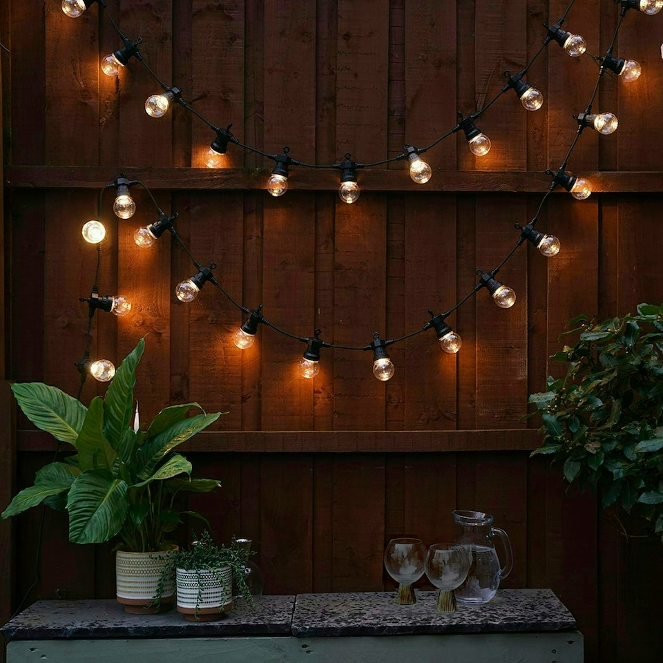 image 1 of ValueLights Festoon 10 Set Black Outdoor String Festoon Light