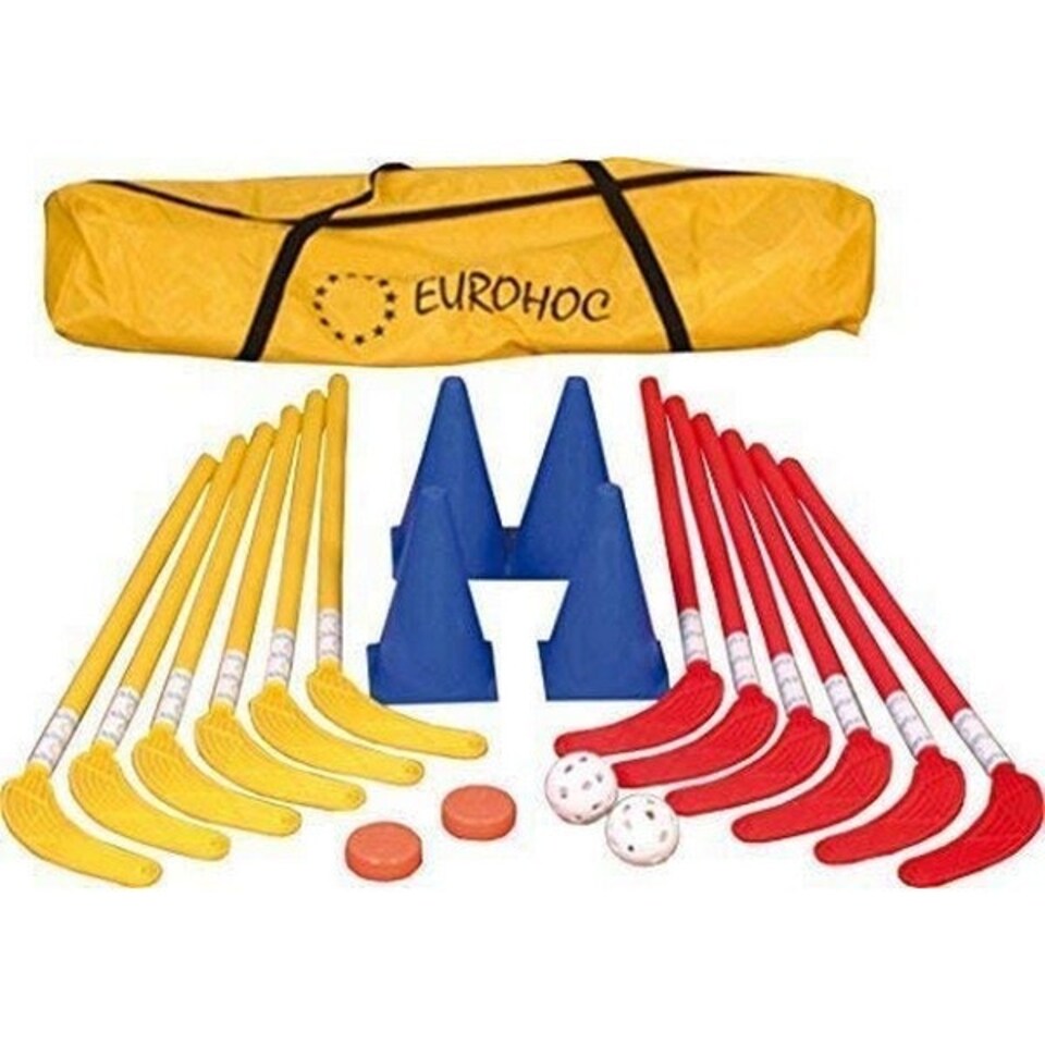 Eurohoc Field Hockey Kit - Red/Yellow/Blue - One Size