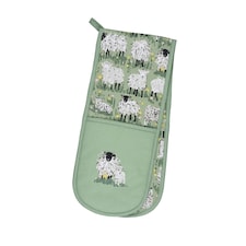 Ulster Weavers Woolly Sheep Double Oven Glove Green