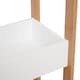 image 9 of HOMCOM 3-Tier Bathroom Rack Storage Shelf Bamboo Organiser Shower Tower for Narrow Place