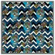 image 1 of Embroidery colourful simplified ethnic skull blue pattern (Picutre Frame) Grey | M