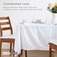 image 7 of Homescapes White Tablecloth - 178 x 300 cm | White | 178cm x 300cm (70" x 120")
