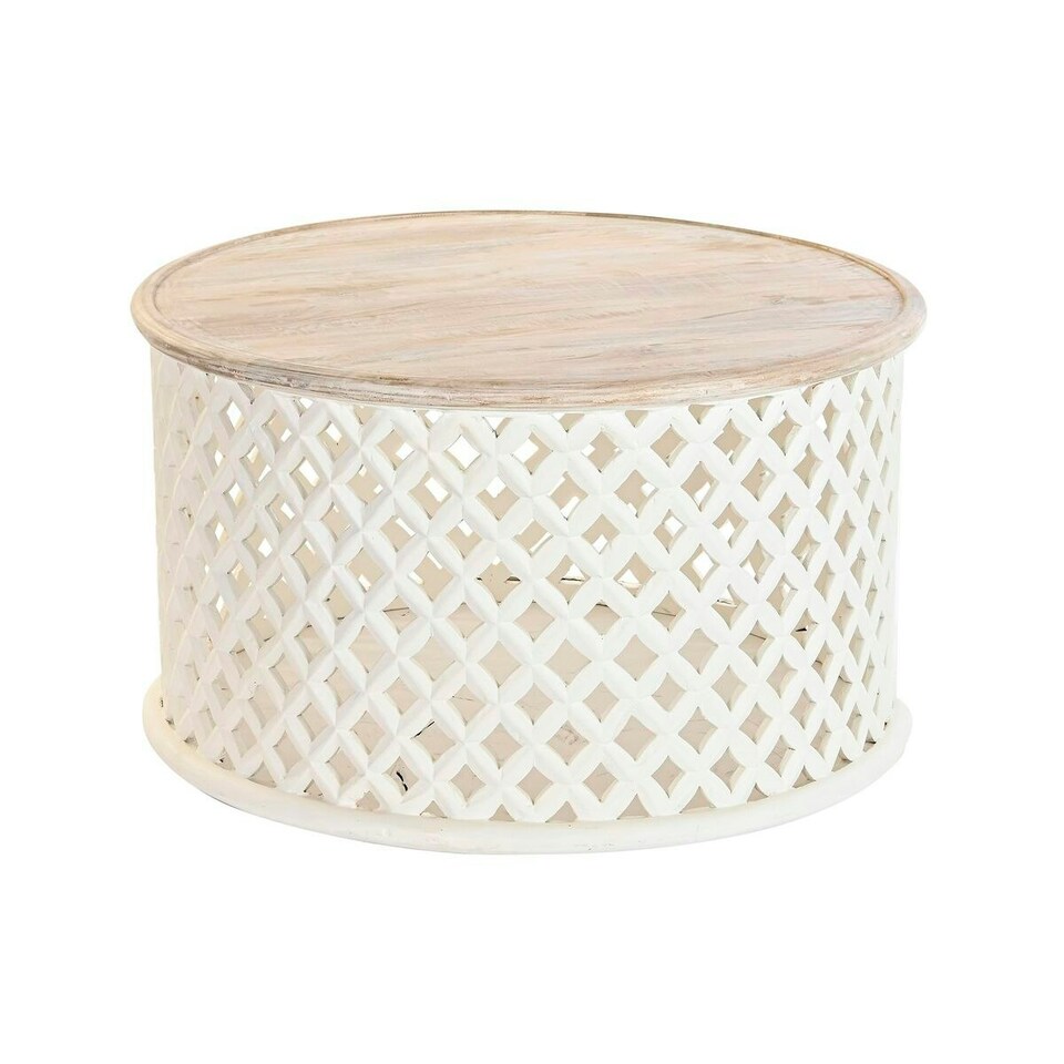 image 1 of Centre Table DKD Home Decor White Natural Aluminium Mango wood 81 x 81 x 45 cm N/A
