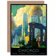 image 1 of Travel Chicago Illinois USA Cityscape Goodbye Card