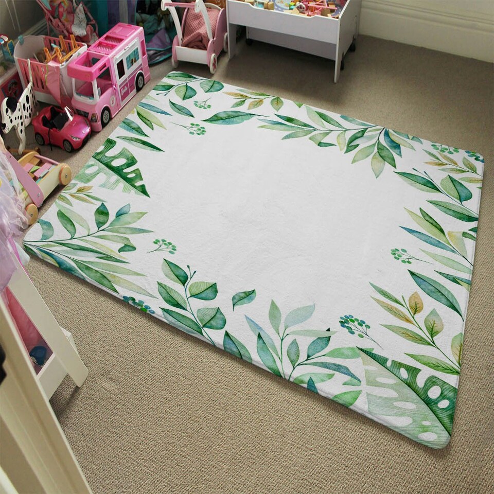 image 1 of Light Botanical Leaves (Rug) Multi | Medium: 80x150cm