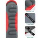 image 4 of Adult Sleeping Bag 3 Season Single Person Warm Hood Carry Bag Trail Alpine 253 | Red | Single | 1