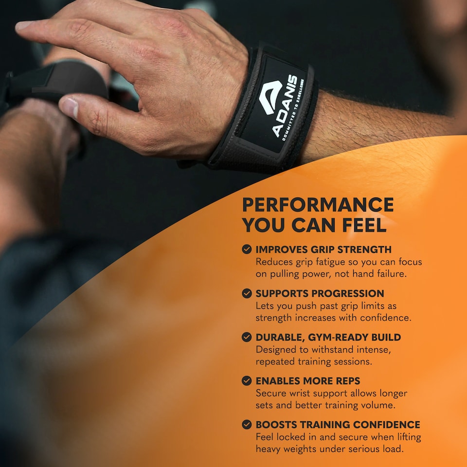 image 1 of Adanis Weight Lifting Straps for Gym and Heavy Lifts