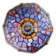 image 2 of Hand Crafted Purple Stained Glass Dragonfly Tiffany Lamp | Purple