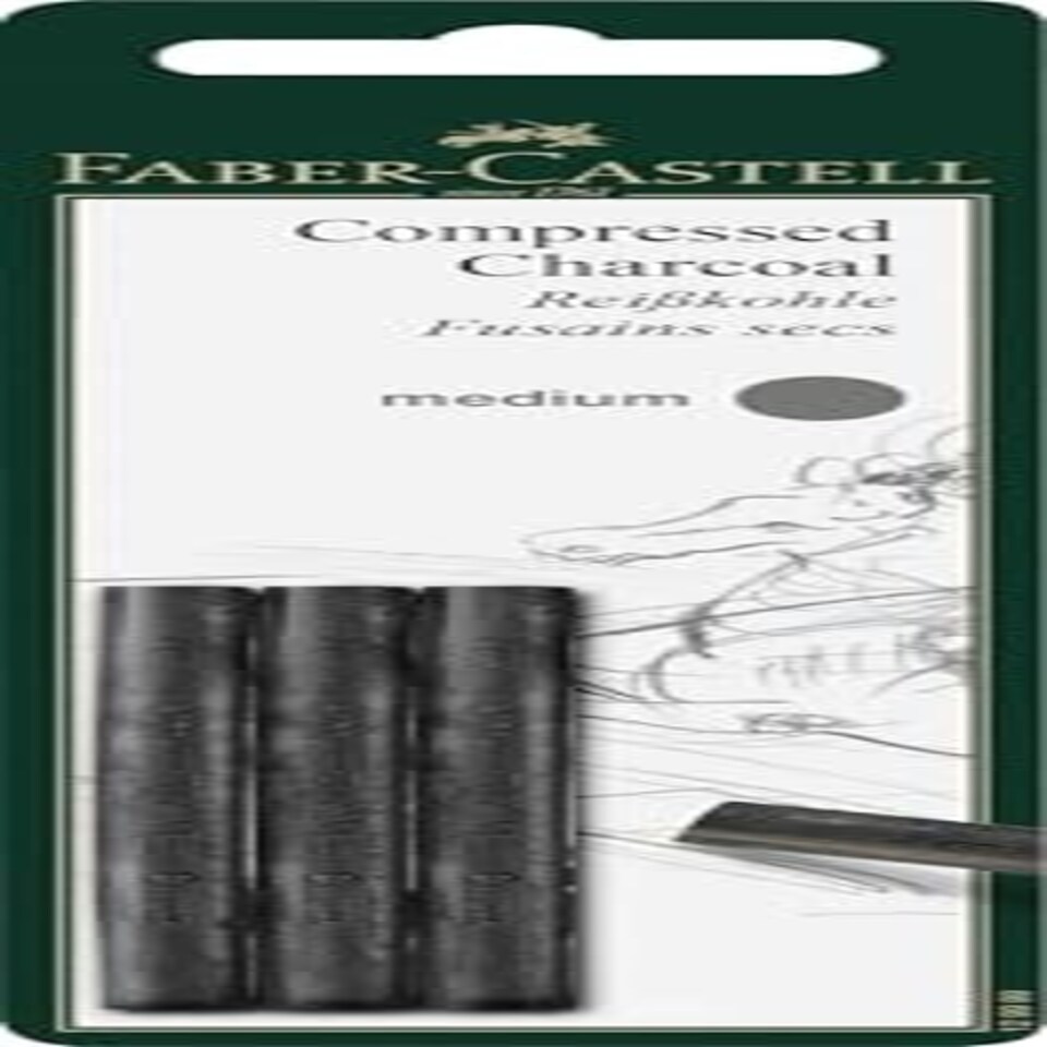 image 1 of Faber-Castell - PITT Pressed Charcoal Blister of 3, Medium