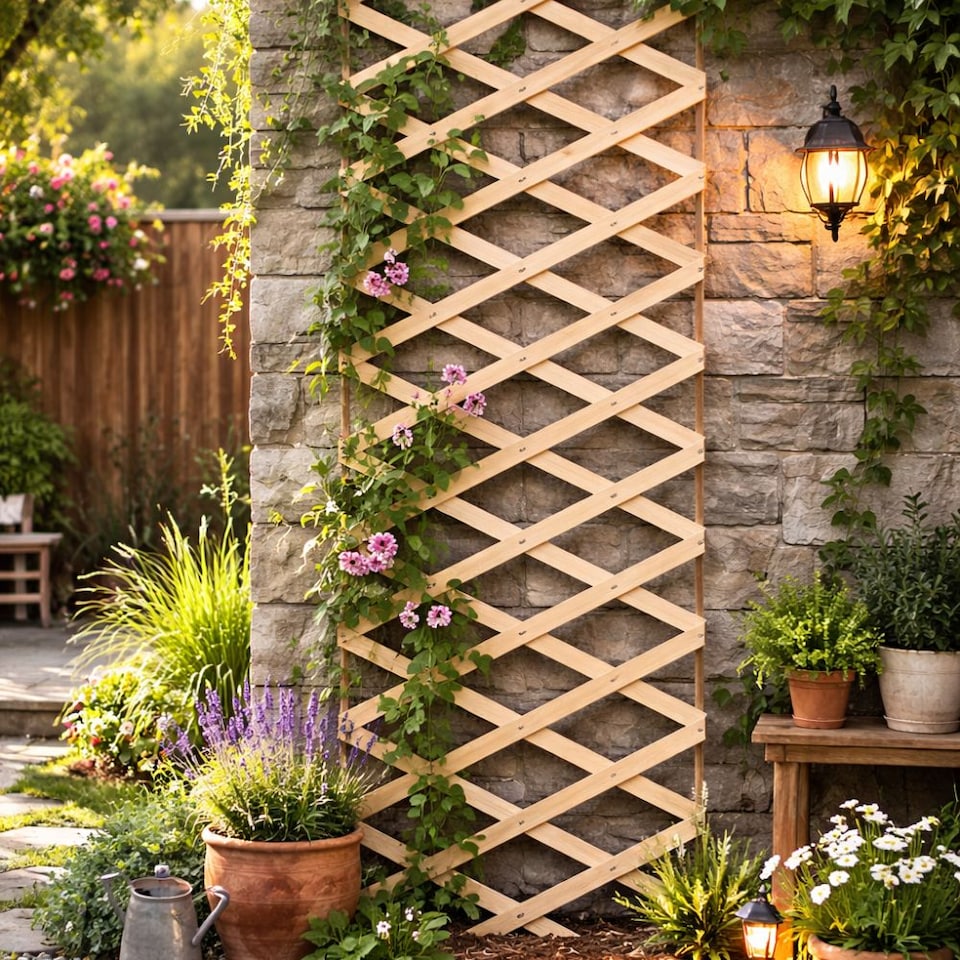 image 1 of Marco Paul 180cm x 45cm Expanding Wooden Trellis