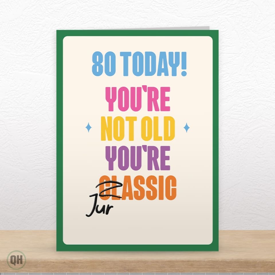 image 1 of 80th Birthday You're Not Old You're Jurassic! - Funny 80th Birthday Card