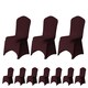 image 1 of Chair Cover Spandex Polyester Stretch Fabric Dining Slipcovers - 10pcs