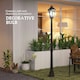 image 8 of Outsunny Outdoor Solar Powered Lantern Lamp Garden Lamp Post Light Black