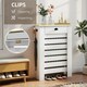 image 4 of HOMCOM Radiator Cover with Drawer, Horizontal Slat, 78cm, White | White | White with wood-effect top | 1