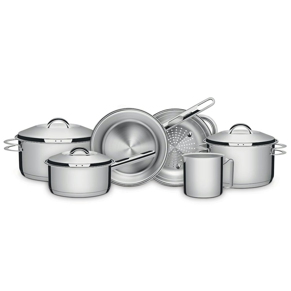 image 1 of Tramontina Stainless Steel 6 Pcs. Cookware Set