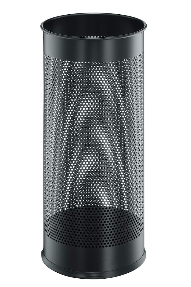 image 1 of Durable Modern Perforated Steel Umbrella Stand | 29 Litre Black