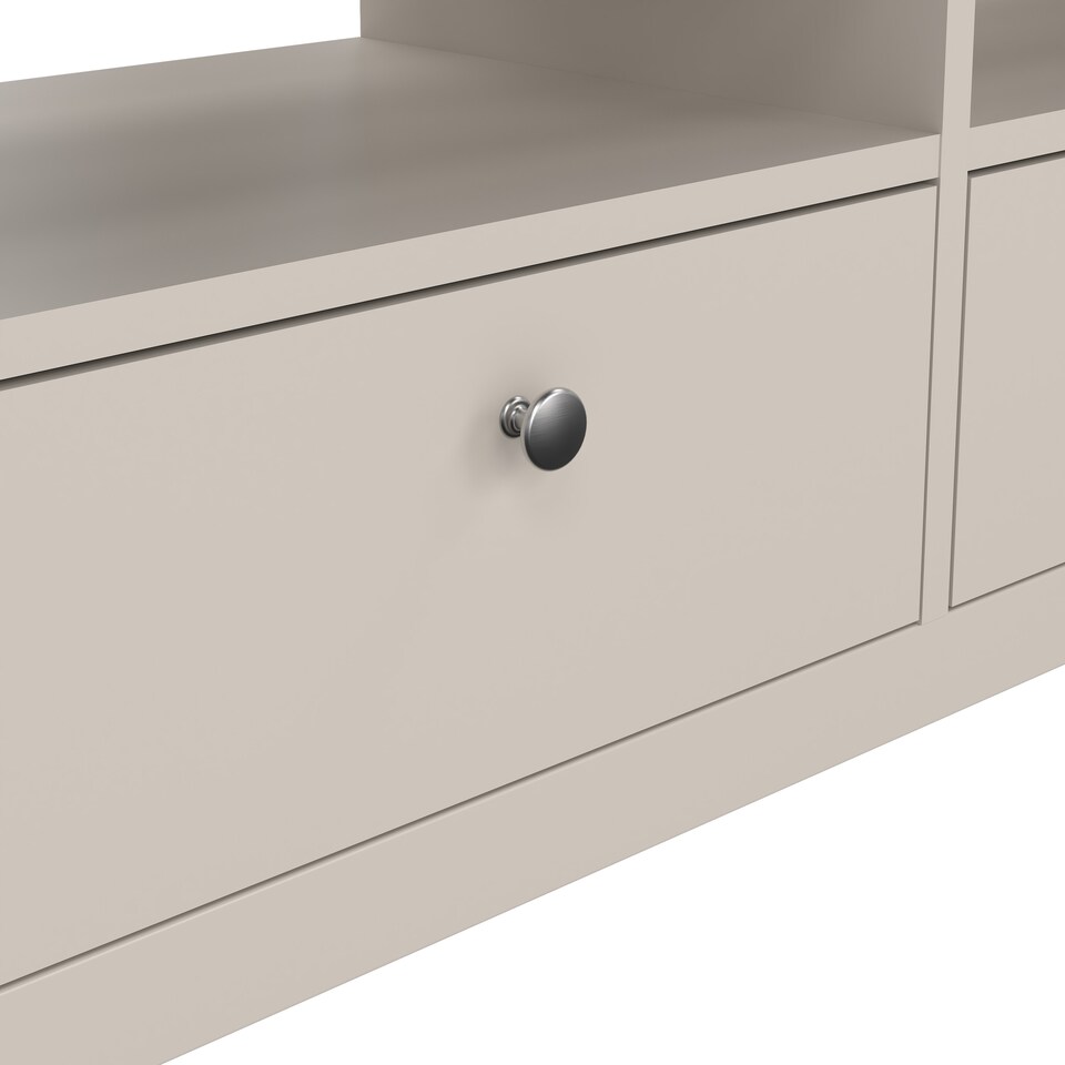 image 1 of Madrid TV Unit 3 Drawers in Cashmere | Grey | Cashmere | One Size | 1