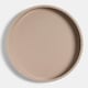 image 5 of OHS Ribbed Round Decorative Tray Table Organiser Countertop Storage | Grey | Natural