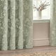 image 3 of Wylder Floral Jacquard Sage Eyelet Curtains (W)168cm x (D)183cm | Multi
