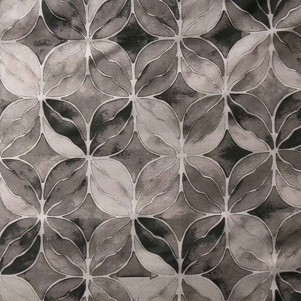 image 1 of OHS Watercolour Geo Abstract Duvet Cover and Pillowcase Set, Double - Charcoal Grey | Charcoal Grey | Double