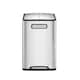 image 1 of Ecofly Recycling Bin 20+20L | Silver | Stainless Steel | 40L