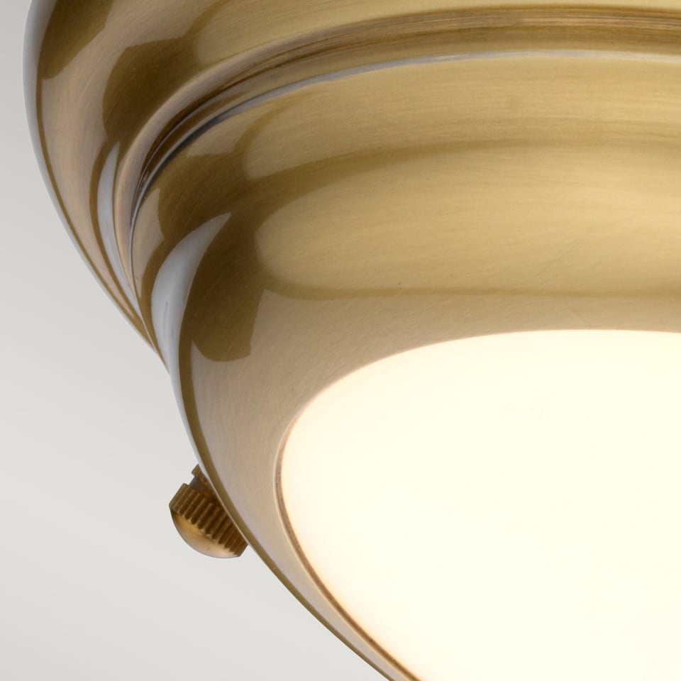 image 1 of Welland 1 Light Mini LED Flush Light - Aged Brass