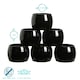image 3 of Argon Tableware Metallic Napkin Rings - 4.5cm - Black - Pack of 6 Black