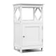 image 1 of COSTWAY Bathroom Floor Cabinet Single Door Organizer White White