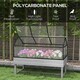 image 3 of Outsunny Raised Garden Bed with Polycarbonate Panel and Top Vent