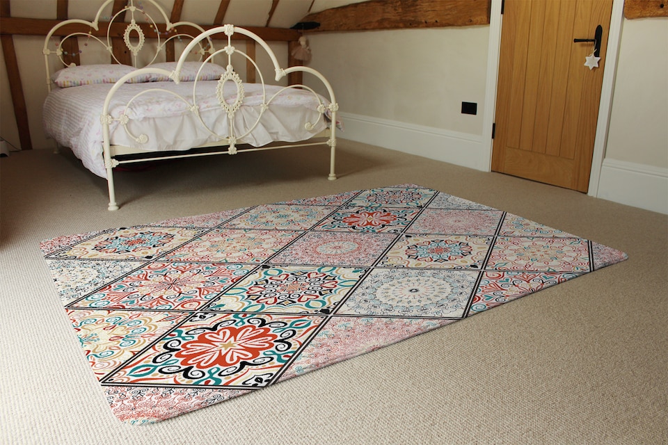 image 1 of Luxury Oriental Tile Rug | Multi
