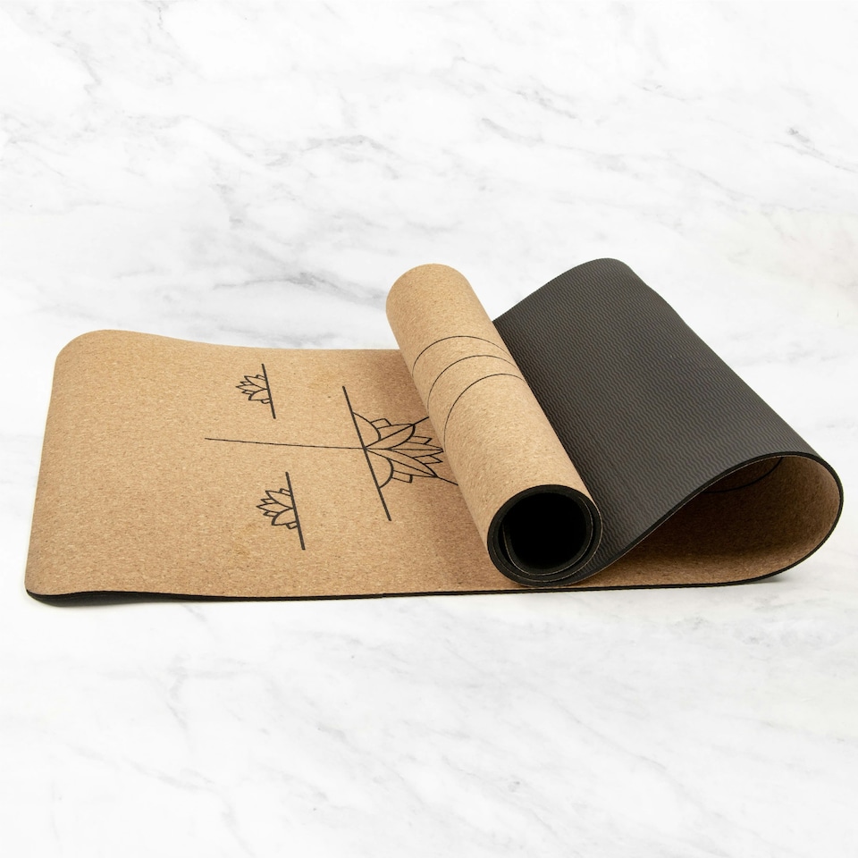 image 1 of Myga Alignment Extra Large Cork Yoga Mat