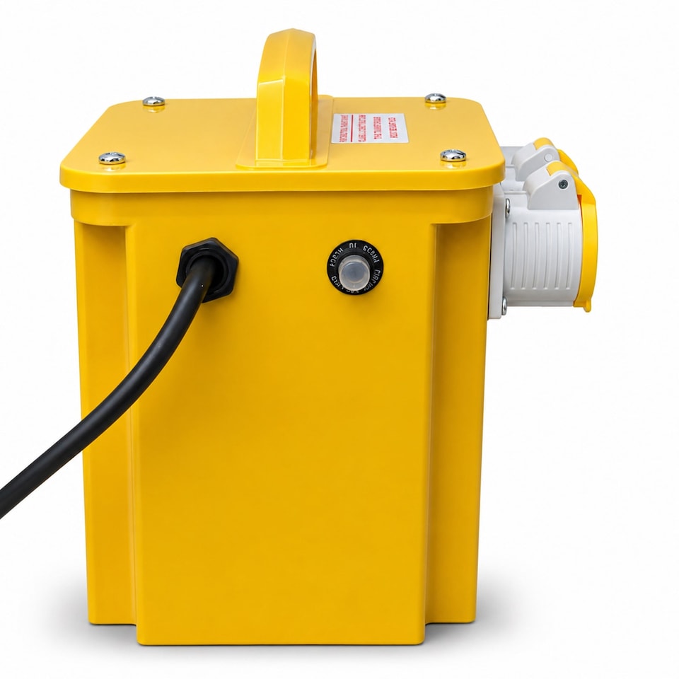 image 1 of 3.3KVA Site Transformer 110V Twin Outlet 16 AMP KVA 3.3 | Yellow