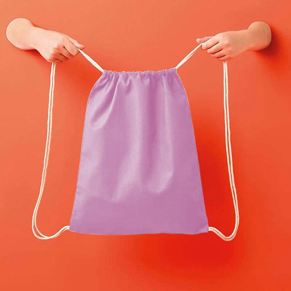 image 1 of Nutshell Drawstring Gymsac - Light Pink/Natural - One Size Pink | One Size