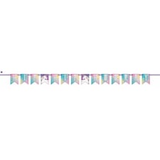 Unique Party Hip Hip Hooray Stars & Unicorn Birthday Banner - Multicoloured - One Size