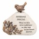 image 1 of Someone Special Bird Memorial Stone 18x16cm Graveside Plaque Gift