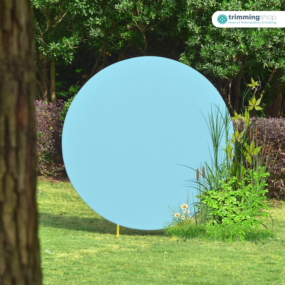 image 1 of 160GSM Baby Blue Round Arch Backdrop Cover - 180cm