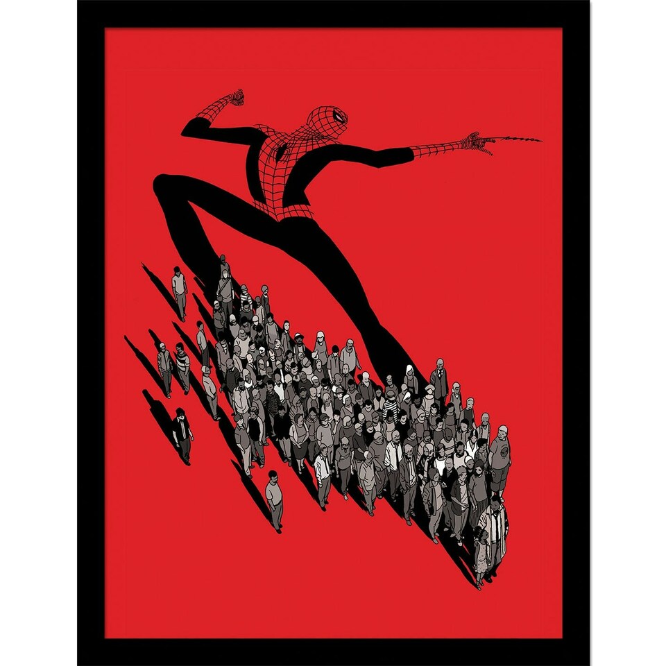 image 1 of Spider-Man (Crowd) Framed 30x40cm Print