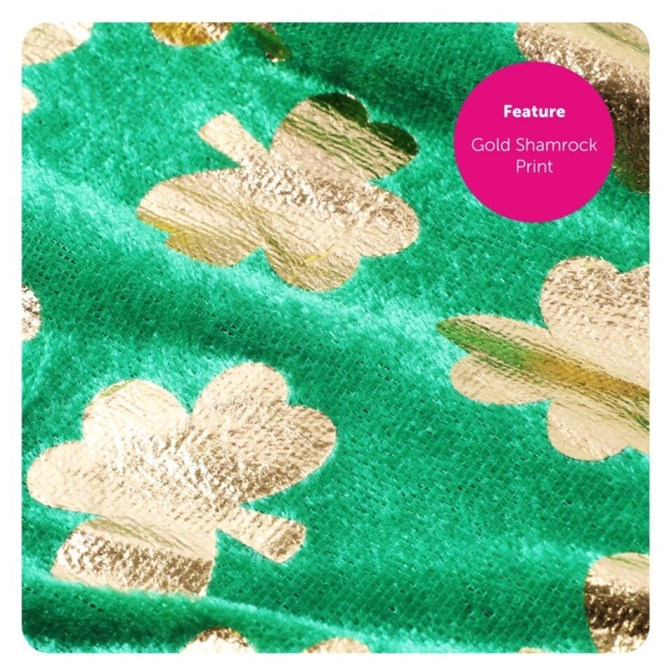 image 1 of Irish Shamrock Dress & White Stockings | Green | 2XL