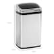 image 7 of HOMCOM 30L Automatic Kitchen Bin with Lid and Infrared Motion Sensor Silver Silver